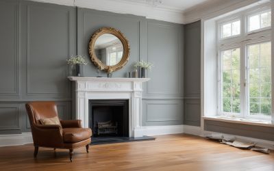 Interior painting service showing beautifully painted living room for services section