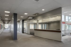 Commercial office building painting with professional team