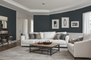 Modern living room interior painting project